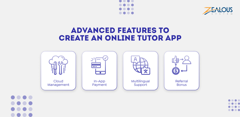 advanced features of tutor booking app development