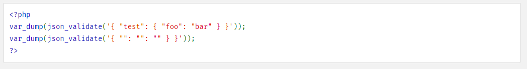 json_validate() examples in PHP 8.3