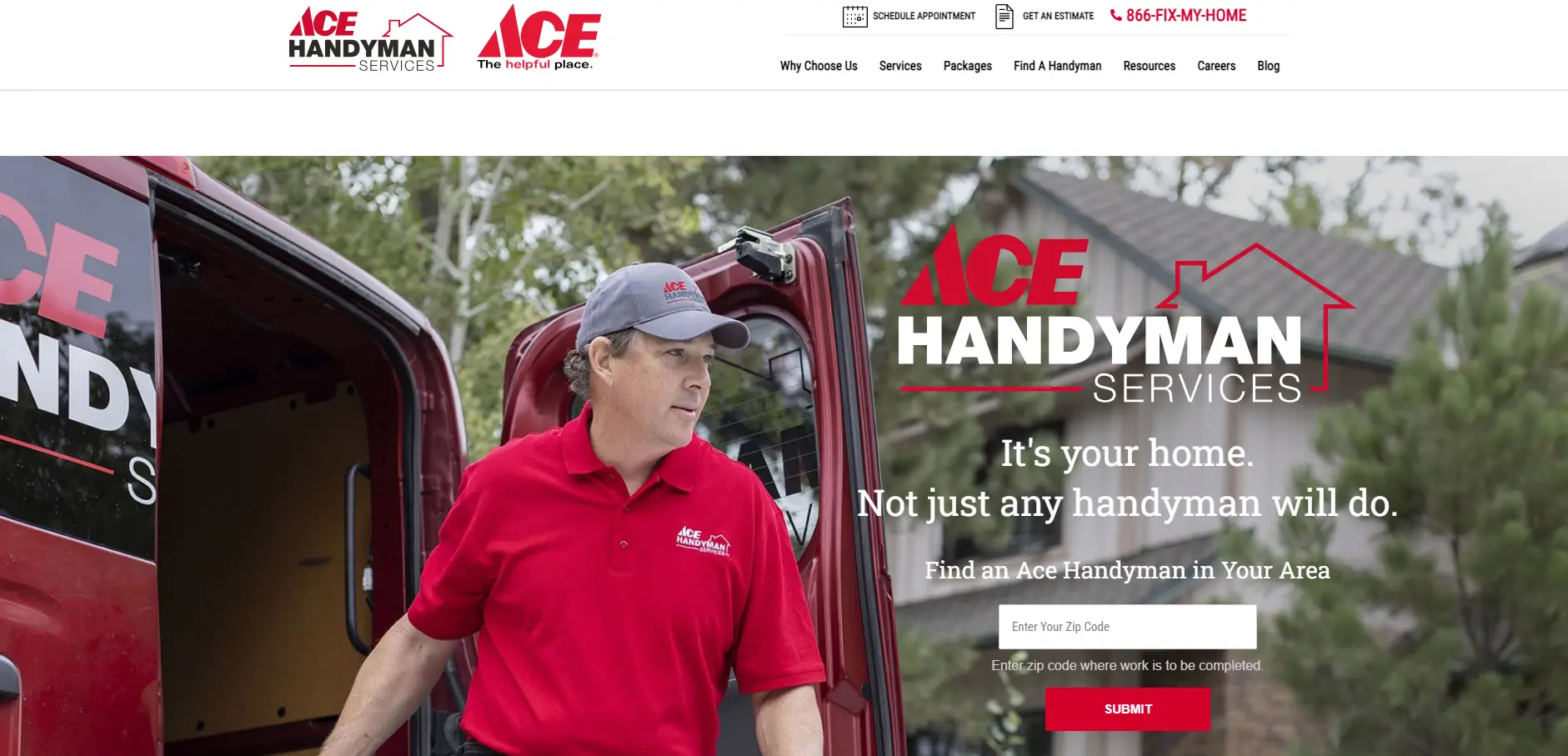 Ace Handyman website template example