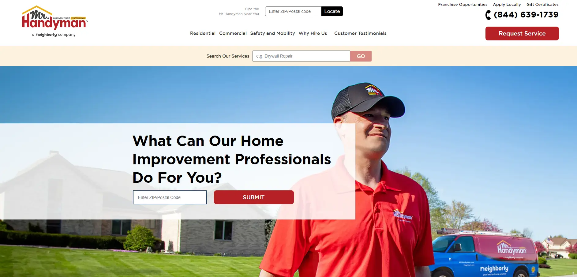 Mr. Handyman website template example