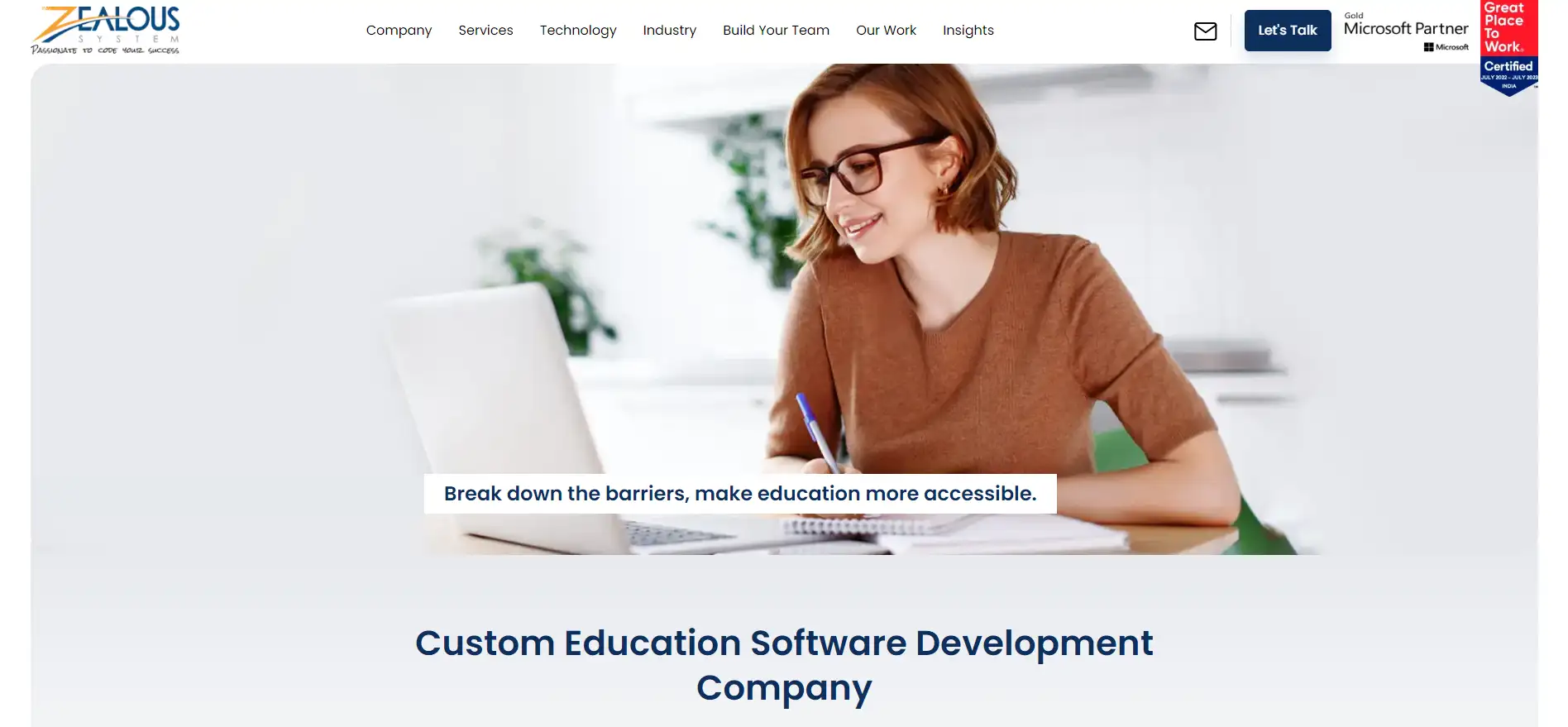 education software development company - Zealous System